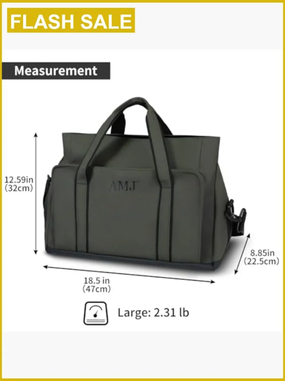 PU Leather Travel Duffel Bag with Detachable Strap, Large Weekender Overnight